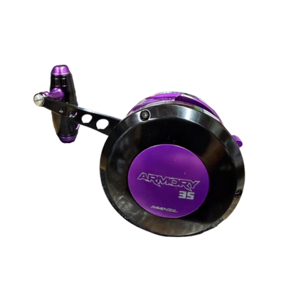 Maxel Armory 35 Level Wind Custom Black Purple Conventional Reel Right Hand