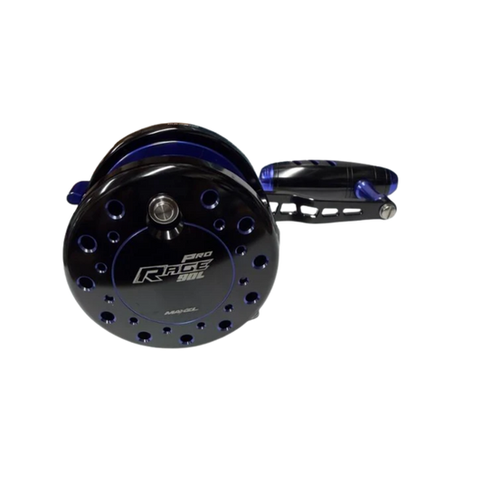 Maxel Rage Pro 90L Custom Black Blue Conventional Jigging Reel Left Hand
