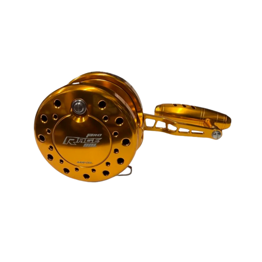 Maxel Rage Pro 90L Custom Gold Edition Conventional Jigging Reel Left Hand