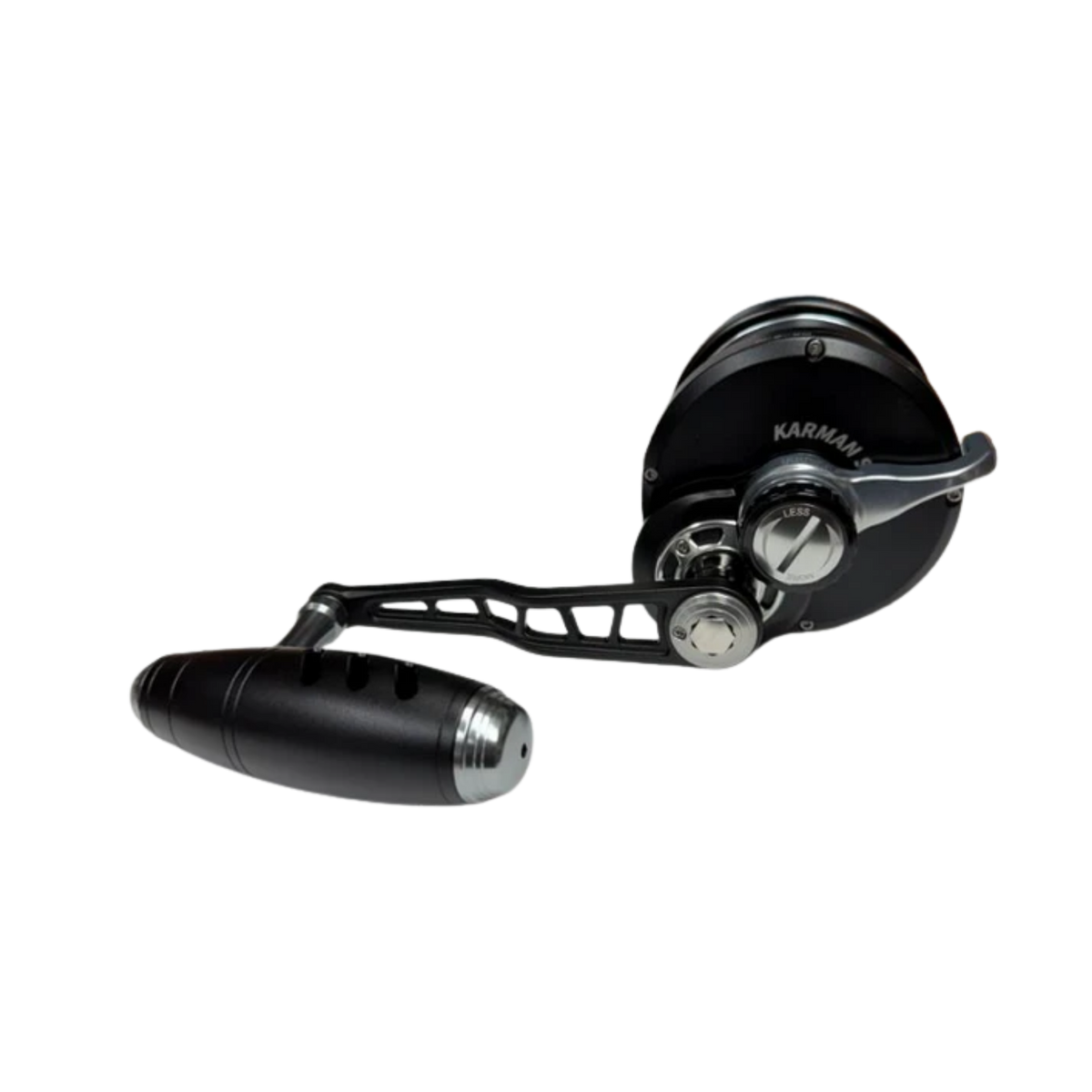 Maxel Rage Pro 90L Custom Matte Black Gray Conventional Jigging Reel Left Hand