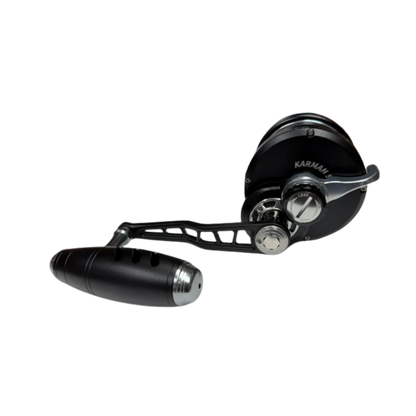 Maxel Rage Pro 90L Custom Matte Black Gray Conventional Jigging Reel Left Hand