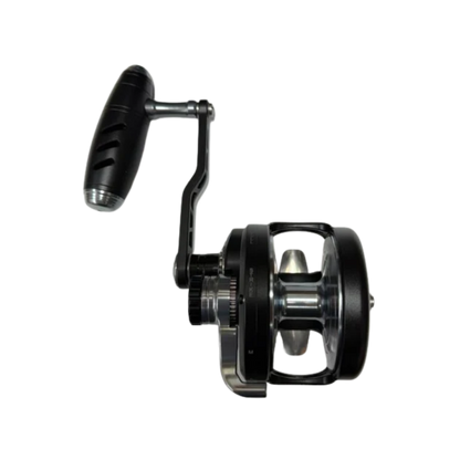 Maxel Rage Pro 90L Custom Matte Black Gray Conventional Jigging Reel Left Hand