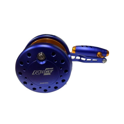 Maxel Rage Pro 90 Custom Blue Dark Gold Conventional Reel Left Hand