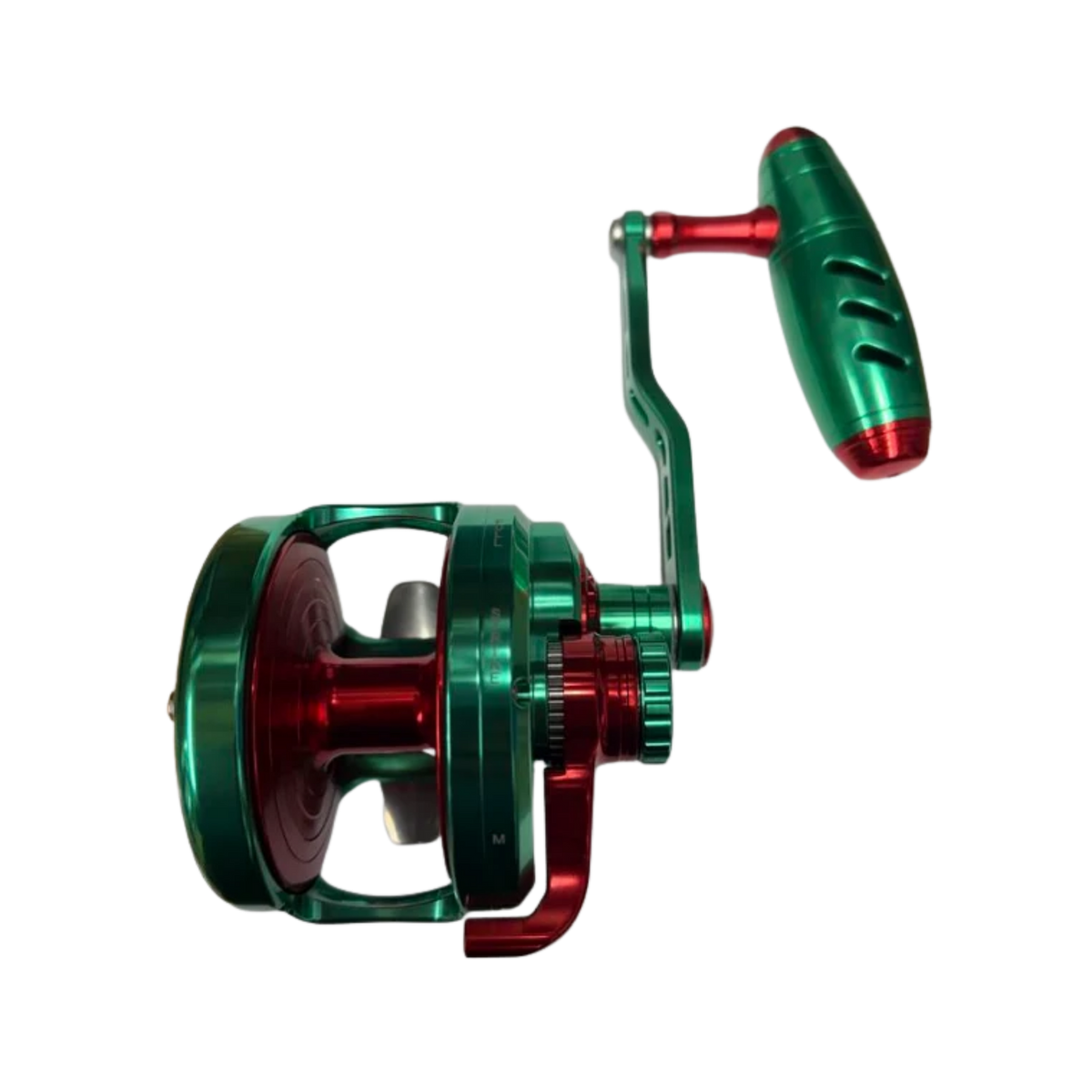Maxel Rage Pro 90 Custom Green Red Conventional Reel Right Hand