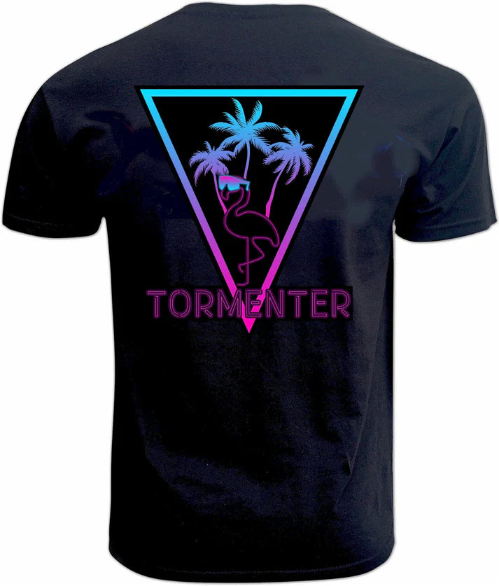 Tormenter Men's Performance Short Sleeve Tee Shirt-Cool Flamingo