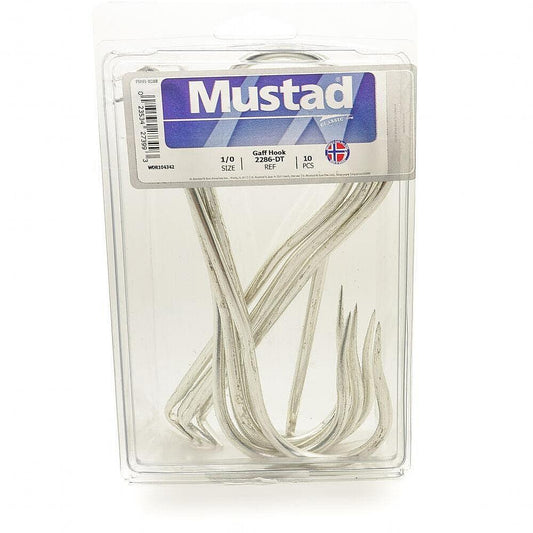Mustad 2286-DT Gaff Hook 1/0 10 Per Pack