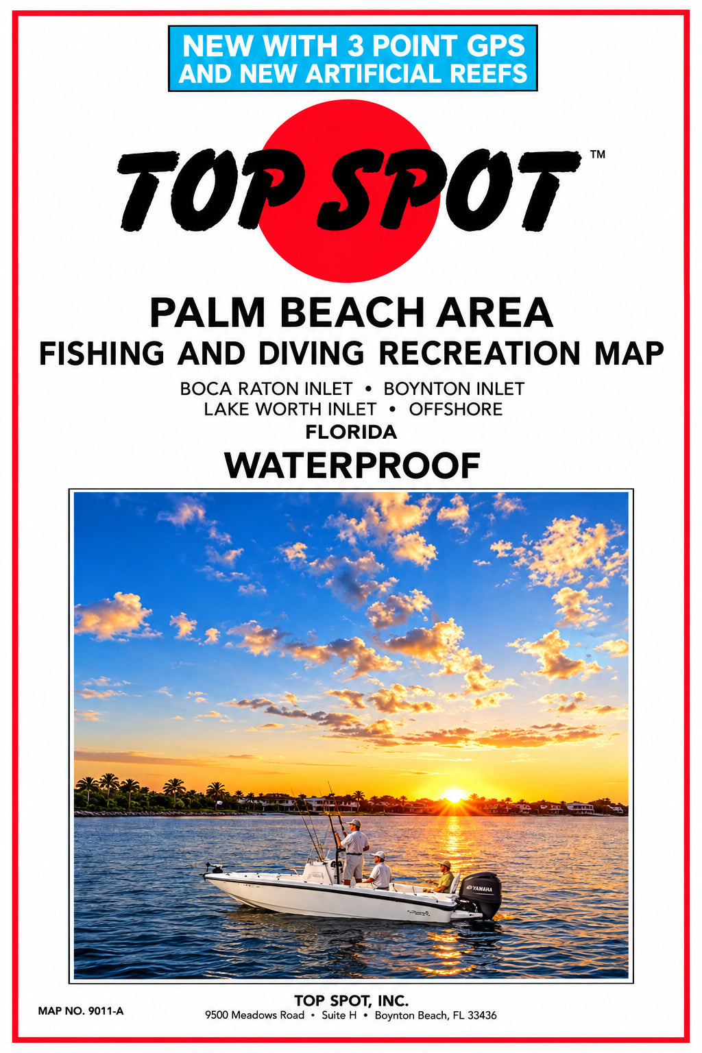 Top Spot Fishing N-213 Palm Beach Area Map.