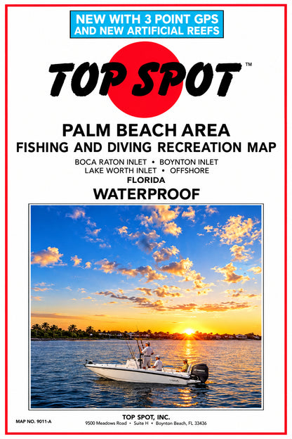 Top Spot Fishing N-213 Palm Beach Area Map.