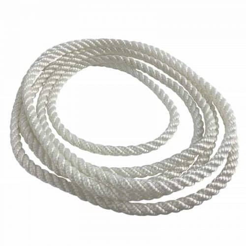 1/4" Bulk Twisted Nylon Line 3-Strand - White per Foot