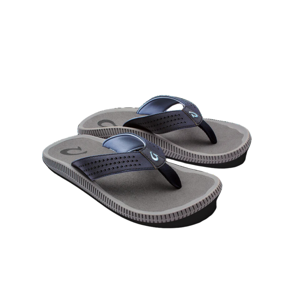 Olukai Ulele Blue Depth Charcoal Sandals