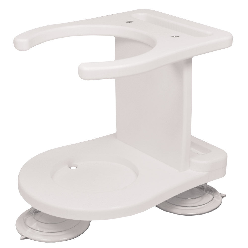TACO Metals P01-2010W Poly Single Tumbler Holder - White.