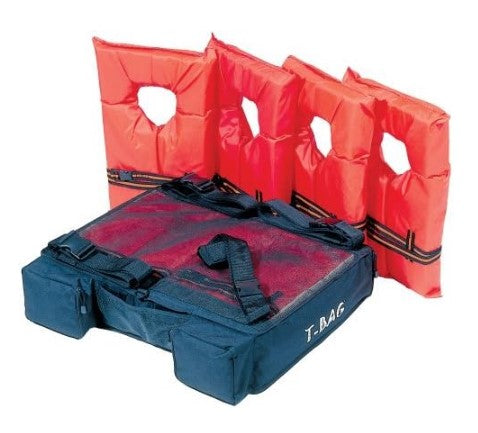 T-Bag T-Top PFD (Small) Overhead Storage Bag (Black) - Holds Up to 4 PFD's 25" x 20" x 6".