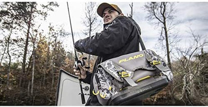 Plano B-Series 3600 Mossy Oak Manta Tackle Bag, Manta Camo with Yellow Accents.