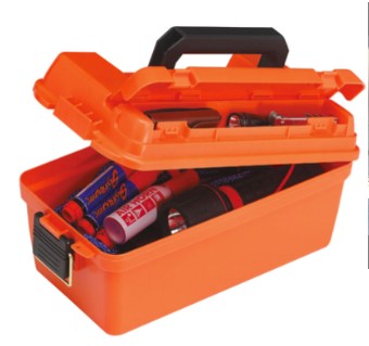 PLANO Shallow Dry Box Storage (Orange) Small - 15" x 6 x 8".