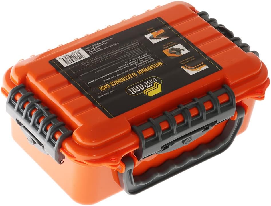 Plano ABS Waterproof Electronics Case - Orange - 11" x 7" x 4".