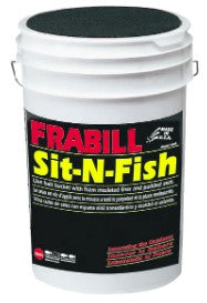 Frabill Sit-N-Fish 6-Gallon Live Bait Bucket with Styrofoam Insert and Padded Seat.