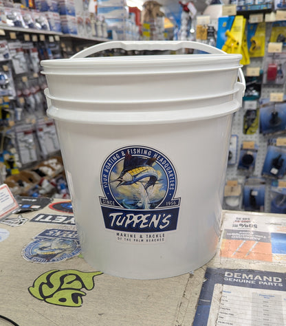 Tuppen's Private Label 2.5 Gallon Bucket without Lid - White.