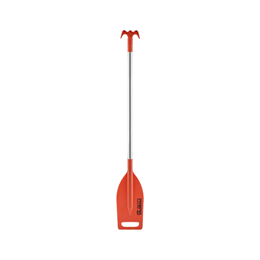 Shoreline Marine Propel Paddle, Boat Hook, Telescoping Combo, Orange, 48"-72"