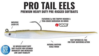 Protail: 7.5" Eel Olive Silver 2.25oz