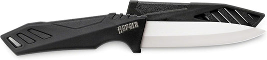 Rapala Ceramic Utility Knife 4" Ceramic Blade, 4 1/2" Black Handle and Sheath.