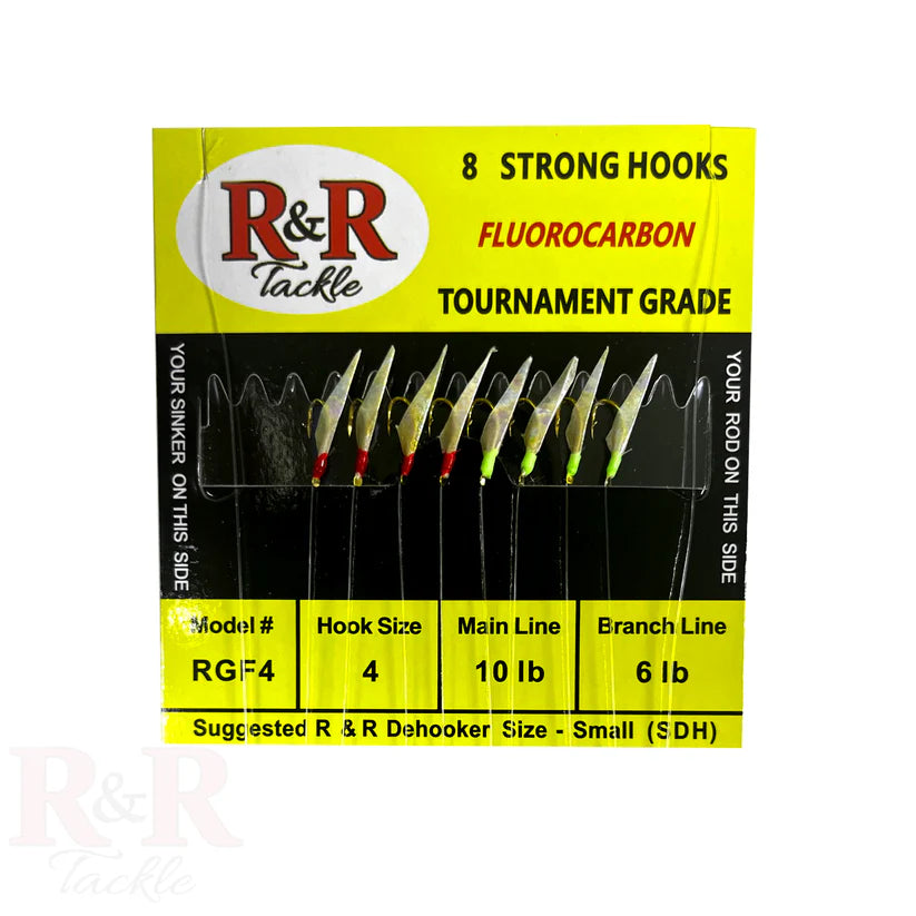 R&R RGF Sabiki Tournament Fluorocarbon Bait Rig Red Green