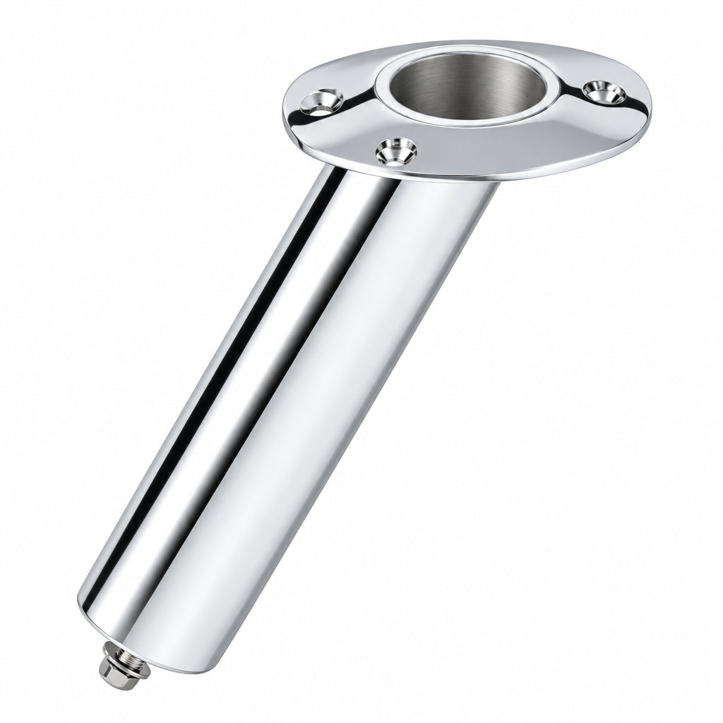 Lee's Tackle 30-Degree Stainless Steel Flush Mount Swivel Base Rod Holder. RH5165