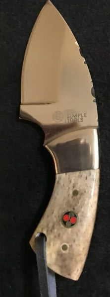 Rill Simple Tools Frontier Fixed Mini Skinner Bone Knife - White.