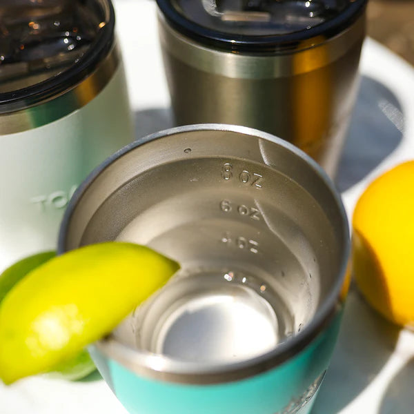 Toadfish Teal Tumbler 2-Pack W/ Ice Tray Set.