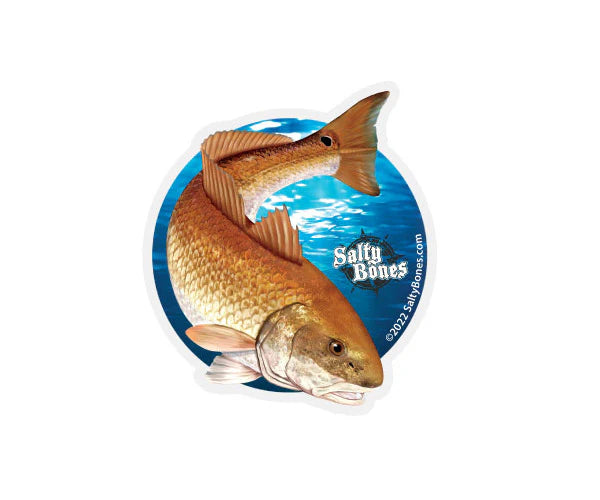 SALTY BONES LLC  Redfish Tumbler Decal