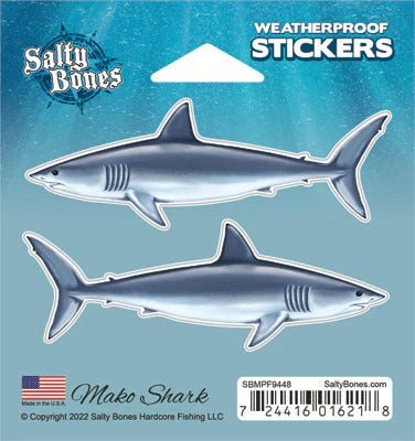 Salty Bones SBMPF9448 Mini Decal Mako Shark