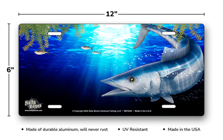 Salty Bones Air Brushed License Plate.