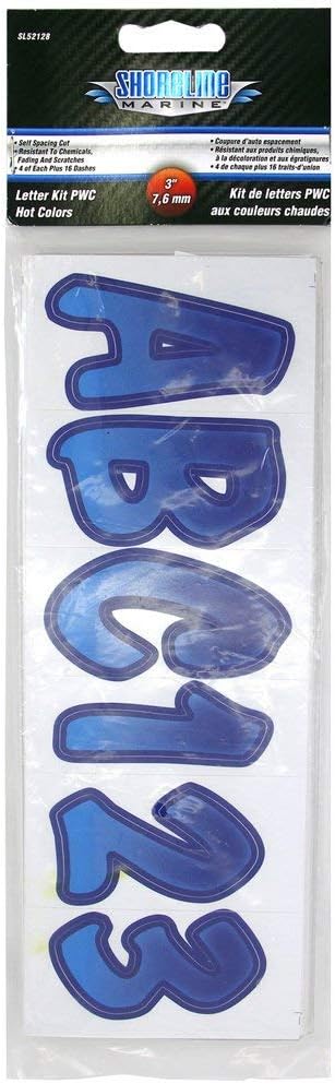Shoreline Marine SL52128 Letter Kit Pack / 3-Assorted Colors.