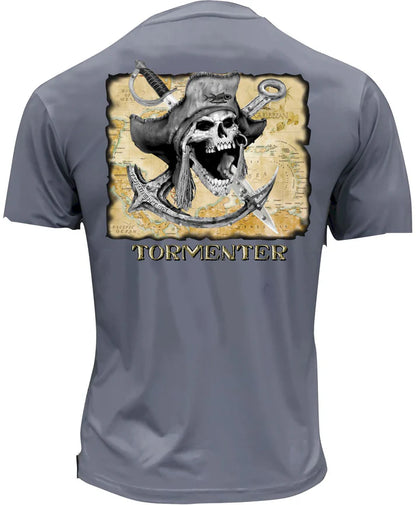 Tormenter Men's Performance Short Sleeve Tee Shirt-Barnacle Bill Charcoal