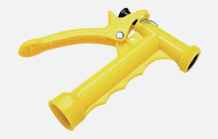 SeaChoice Plastic Hose Nozzle w/Locking Spray Lever - Yellow.