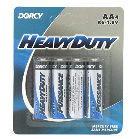 Dorcy 41-1515 MasterCell Ultra Heavy-Duty AA-Cell Alkaline Battery, 4-Pack.