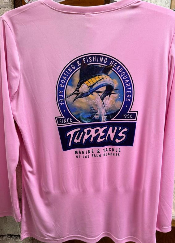 Tuppen's Lady Sailfish Pink V-Neck