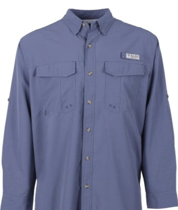 Bimini Bay Flats V Long Sleeve Grisaille Shirt