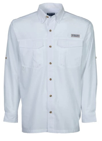 Bimini Bay Flats V Long Sleeve White