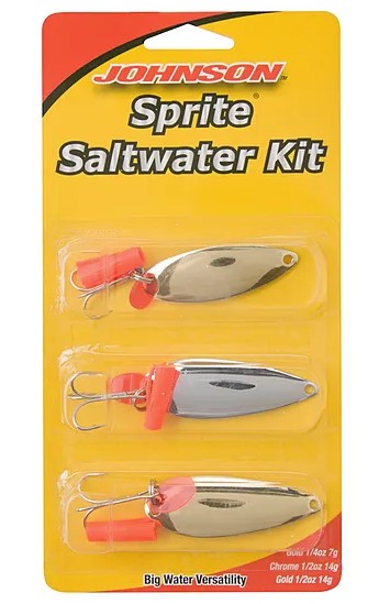 Johnson Sprite Saltwater Hard Bait Kit, Spoon