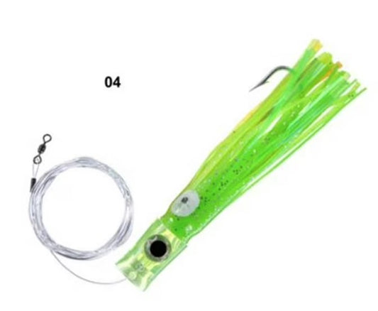 C&H Lures Stubby Bubbler - Mono Rig - Green Chartreuse Green Mylar