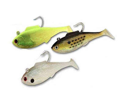 Tsunami Holographic Heavy Swim Shad 6.5" 2 pack Pearl Spot SS65D-2-31
