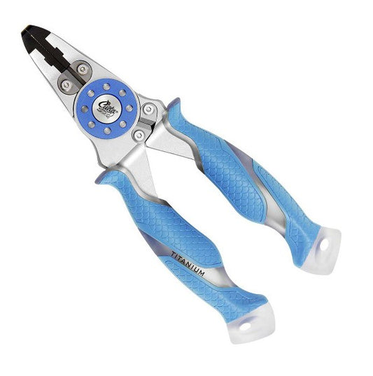 Cuda 7.5" Titanium Bonded Aluminum Alloy Dual Pliers with Lanyard and Sheath.