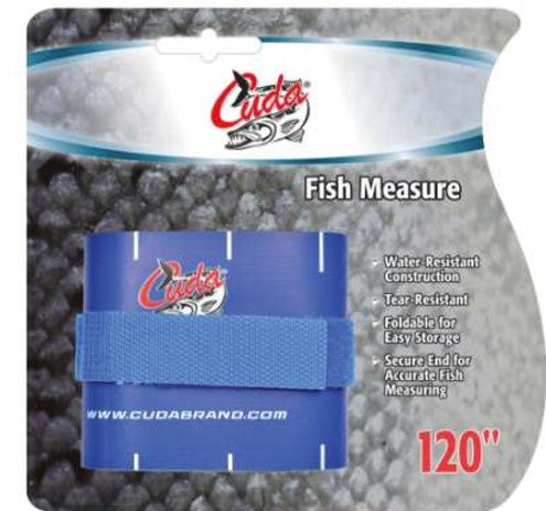 Cuda 120" Inch Nylon Fish Tape Measure with Velcro Storage Strap.