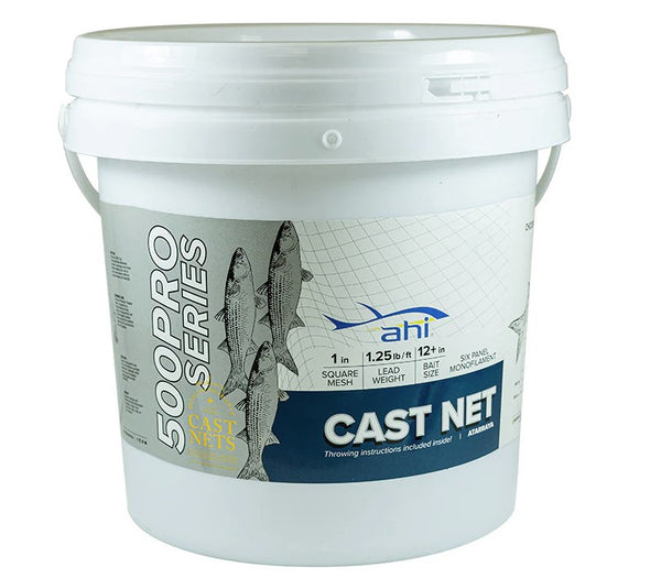 ahi usa 200 series cast fishing net Ahi Cn-506 500 Pro Series 6 Panel Cast Net 6' Clear Mono 1 inch Mesh 1
