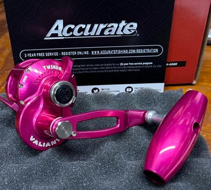 Accurate Boss Valiant 300 BV SPJ Reel Hot Pink.