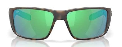 Costa Del Mar Blackfin Pro Sunglasses, Matte Tortoise/Green Mirrored Polarized 580G, 60 Mm