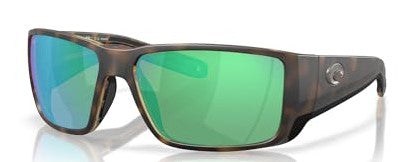 Costa Del Mar Blackfin Pro Sunglasses, Matte Tortoise/Green Mirrored Polarized 580G, 60 Mm