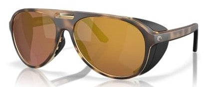 Costa Man Sunglasses Matte Tortoise Frame, Gold Mirror Lenses, 59MM