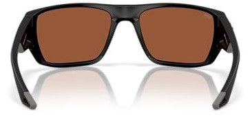 Costa Man Sunglasses Matte Black Frame, Green Mirror Lenses, 59MM