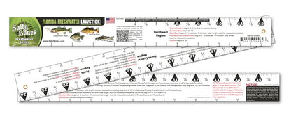 Salty Bones Florida Freshwater Lawstick - 36" Folding Fishing Ruler - Made in The USA